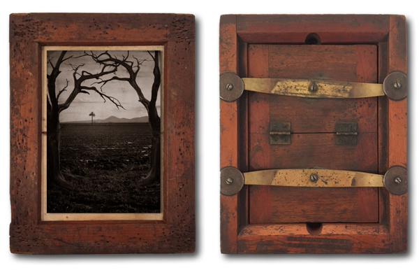 this image is one of Ann Mitchell's photgraphs from the Chance Chronicles series in a unique frame
