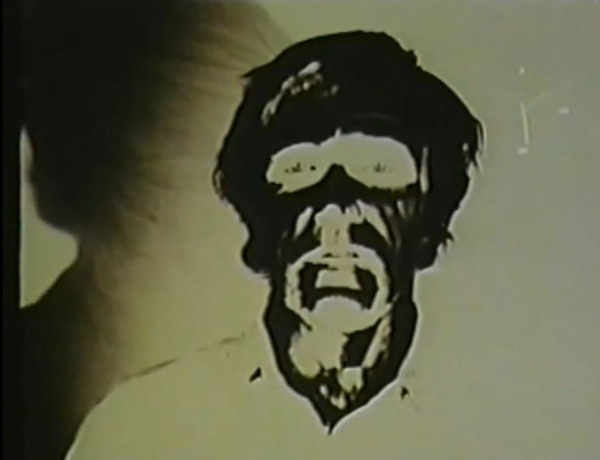 Screen shot from Robert Nelson's Bleu Shut movie from 1971 