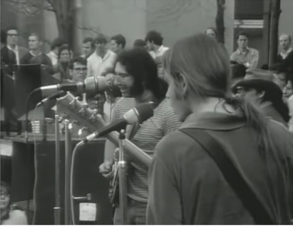 Screen shot from Robert Nelson's Grateful Dead movie from 1968