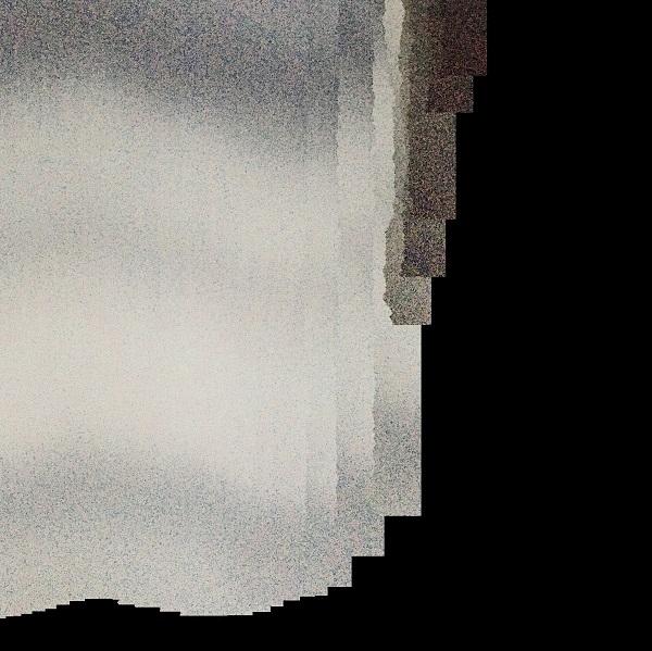 Image is of a photograph taken by accident in the pocket of artist, Dave van Hulsteyn's pants
