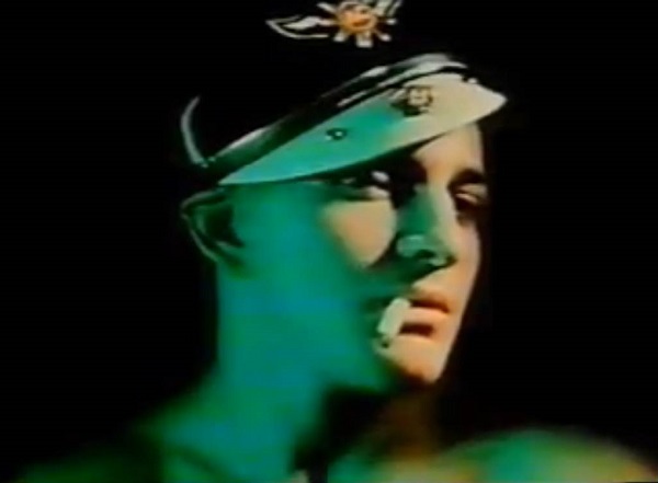 Screen shot Kenneth Anger's Scorpio Rising film and link to page devoted to films that question sexuality in the 1060s